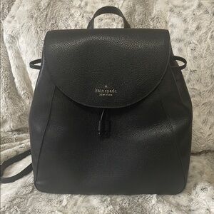 Kate Spade Black Leather Backpack